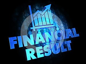 Financial Result Concept on Digital Background. photo
