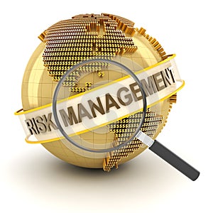 Financial risk management, 3d render