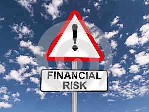 Financial risk warning sign