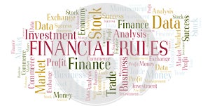 Financial Rules word cloud.
