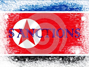 Financial Sanctions On North Korea For Nukes 3d Illustration photo