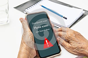 Financial scams targeting seniors ,grandparent photo