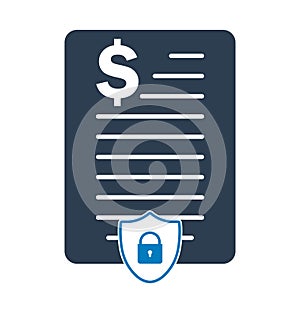 Financial security icon.