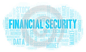 Financial Security word cloud.