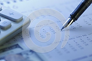 Financial settlement date - Stock Image