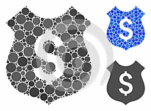 Financial shield Composition Icon of Circles