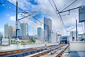 Financial skyscraper buildings in Charlotte North Carolina USA