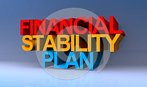 Financial stability plan on blue