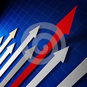 Financial stat arrows