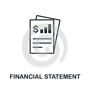 Financial Statement vector icon symbol. Creative sign from investment icons collection. Filled flat Financial Statement icon for