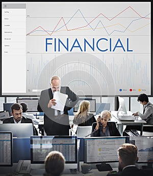 Financial Statistics Analytics Business Progress Concept