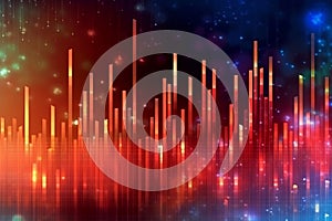 Financial stock market graph on technology abstract background