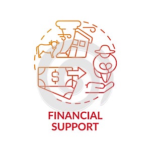 Financial support of ecology initiative concept icon
