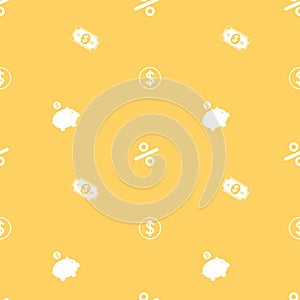 Financial Symbols And Money Seamless Background