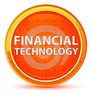 Financial Technology Natural Orange Round Button