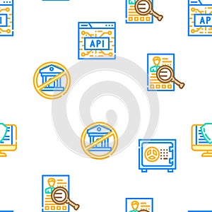 Financial Technology And Software Icons Set Vector