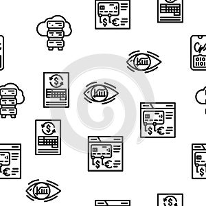 Financial Technology And Software Vector Seamless Pattern