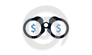 Financial vision icon concept vector illustration