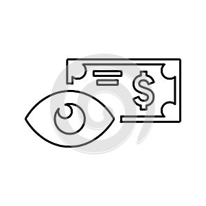 Financial Vision icon. Outline design