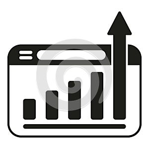 Financial web graph icon simple vector. Discount rate