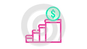 financial welbeing color icon animation