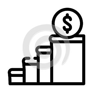 financial welbeing line icon vector illustration line