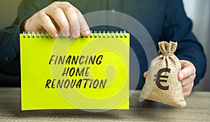 Financing home renovation concept
