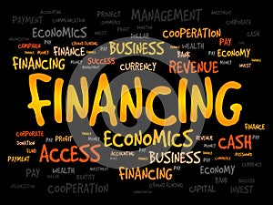 FINANCING word cloud