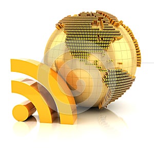 Finanical information concept, 3d render