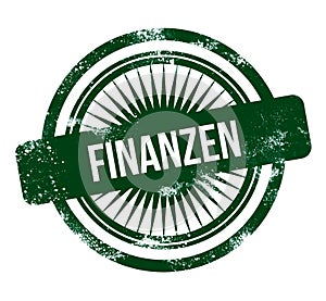 finanzen - green grunge stamp