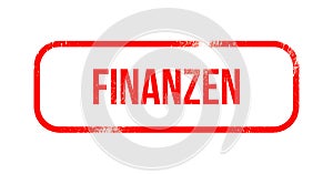 finanzen - red grunge rubber, stamp