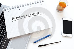 Finanzierung text concept