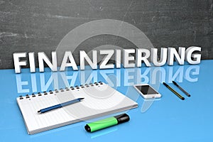 Finanzierung text concept