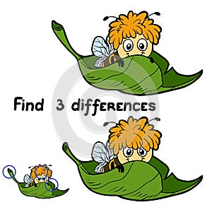 Find 3 differences (bee)