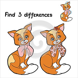 Find 3 differences (cat)