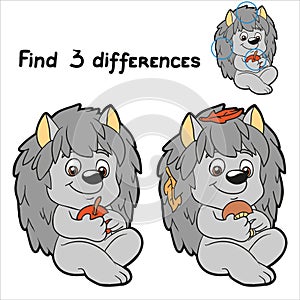 Find 3 differences (hedgehog)