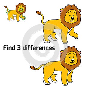 Find 3 differences (lion)