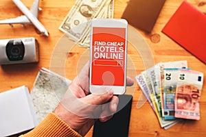 Find cheap hotels online mobile phone app