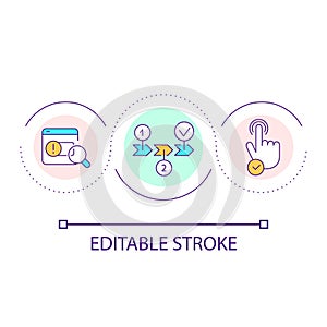 Find complex issues loop concept icon