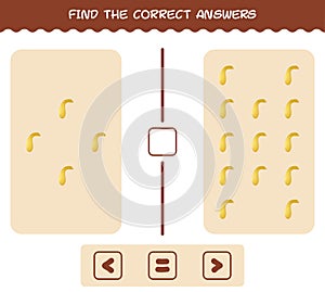 Find the correct answers of cartoon crookneck squash. Searching and Counting game. Educational game for pre shool years kids and