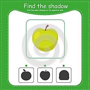 Find the correct shadow. Apple