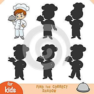 Find the correct shadow, education game for kids, Chef photo