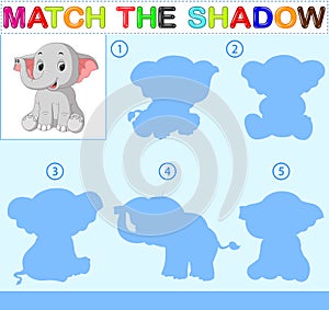 Find the correct shadow of the elephant