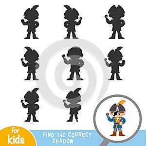 Find the correct shadow, game for children, Pirate