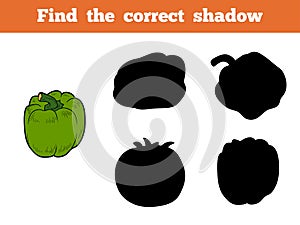 Find the correct shadow (green pepper)