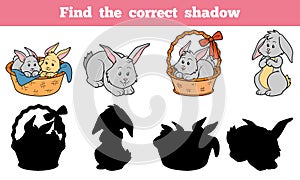 Find the correct shadow (rabbits set)