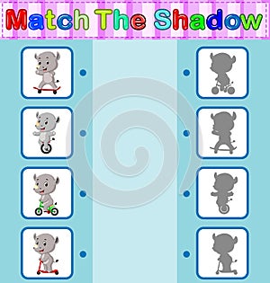 Find the correct shadow of the rhino