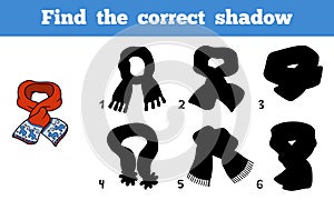 Find the correct shadow, scarf with geometric ornaments photo