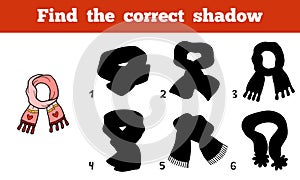 Find the correct shadow, scarf with heart