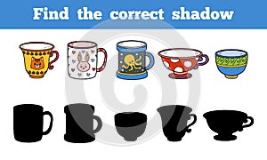 Find the correct shadow, set of cups
